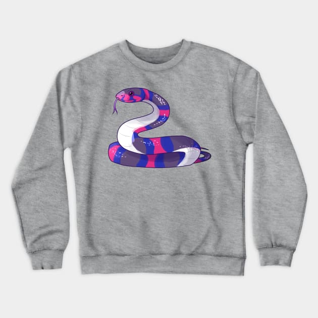 Bisssexual Snake Crewneck Sweatshirt by candychameleon